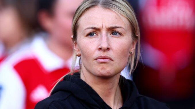 leah-williamson-of-arsenal-looks-on-prior-to-the-uefa-news-photo-1689853068